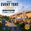 Elegant event tent with lights and greenery for weddings and outdoor celebrations