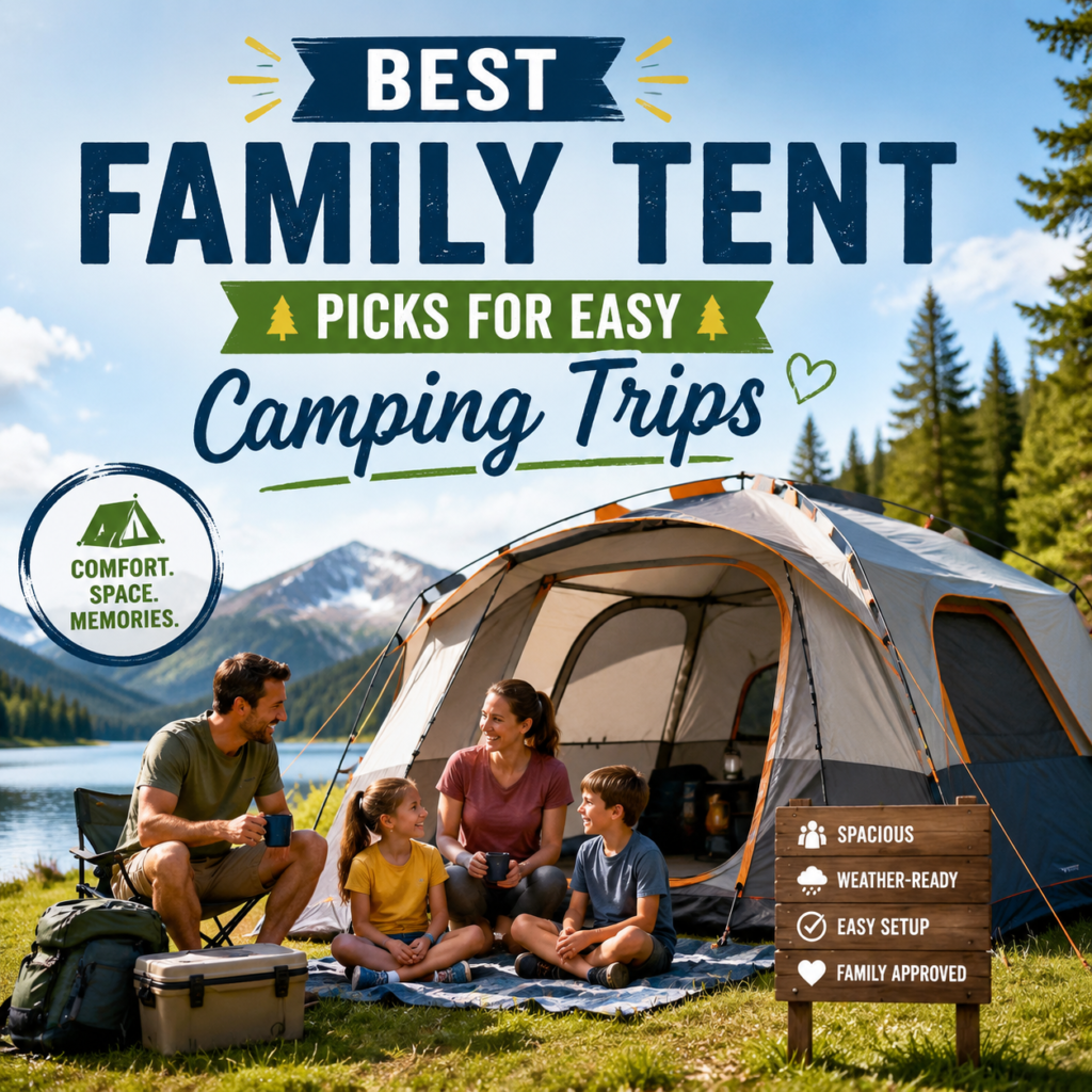 Family tent with spacious, weather-ready design for easy camping trips