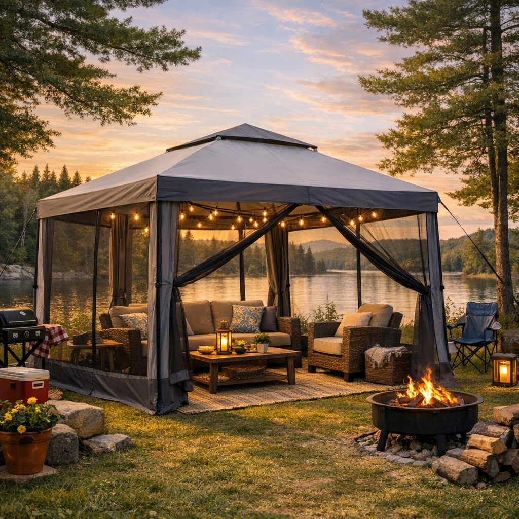 screen tent illustration