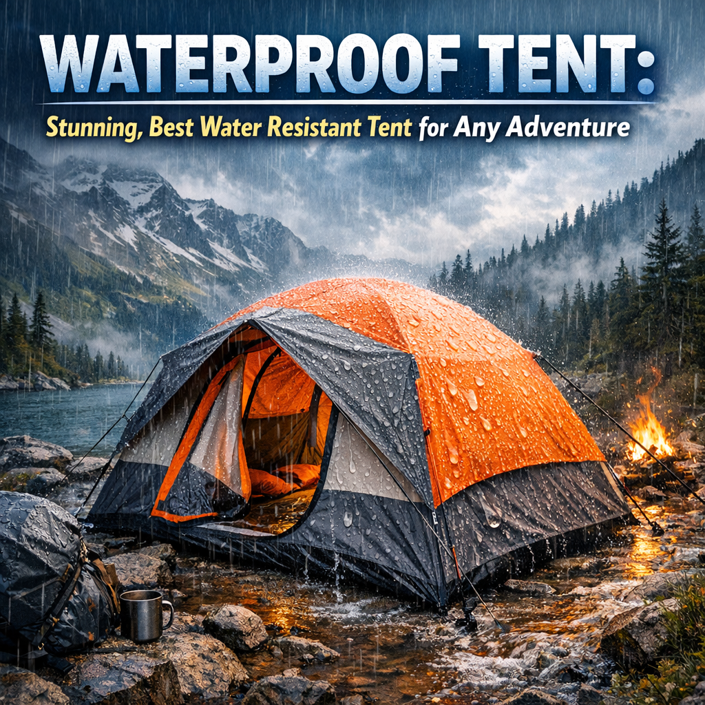Illustration of Waterproof Tent: Stunning, Best Water Resistant Tent for Any Adventure