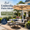 Stylish patio umbrella shading an outdoor seating area for comfortable backyard living