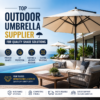 Outdoor umbrellas providing premium UV protection and durable custom shade solutions