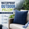 Waterproof outdoor pillow with UV and fade resistance for all-weather outdoor use