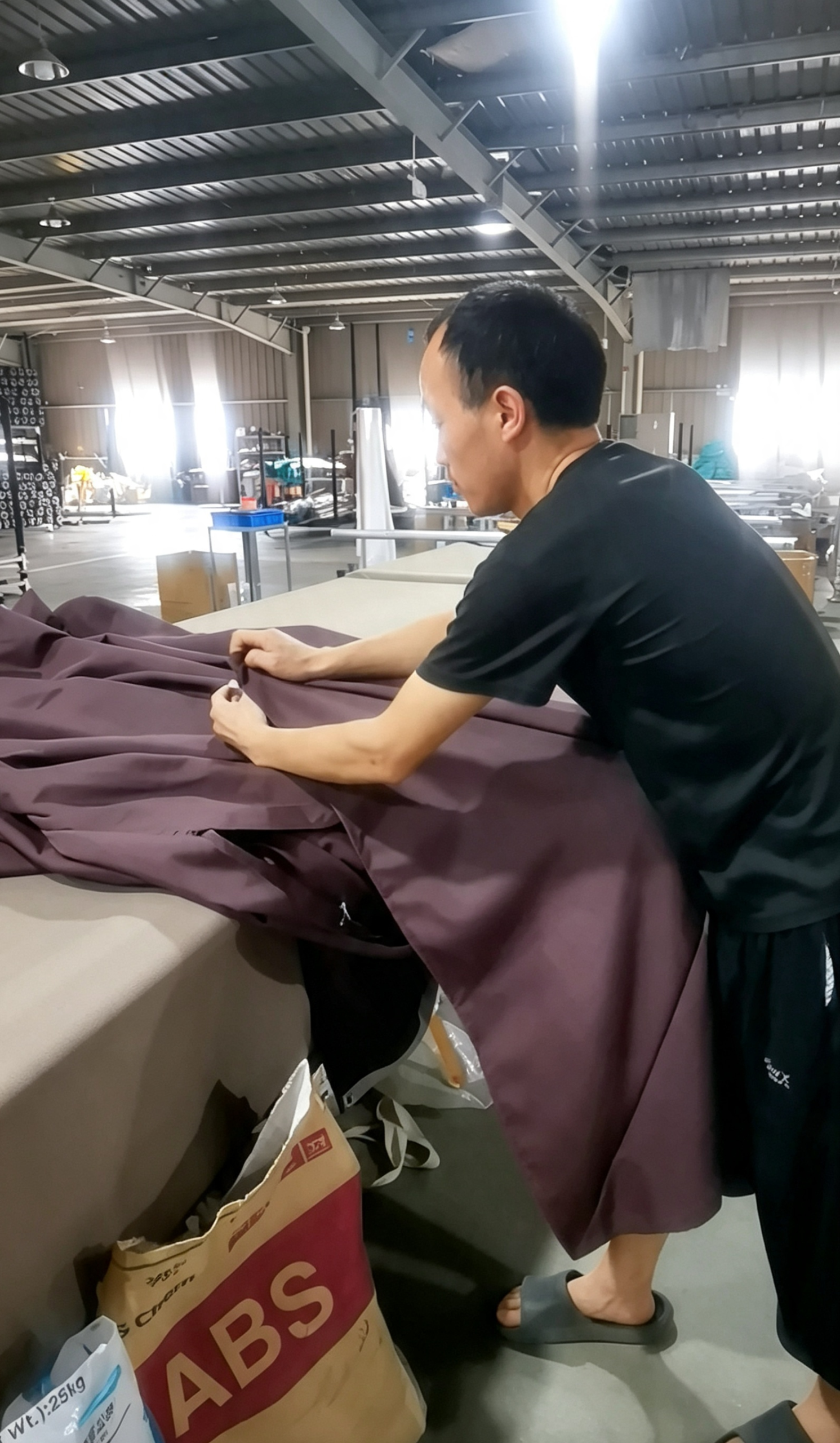 Outdoor product assembly and quality inspection area