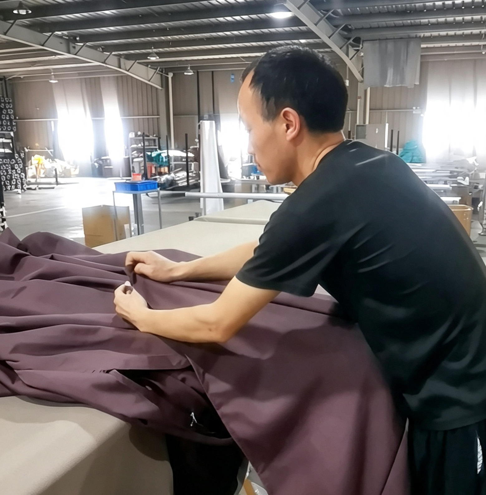 Outdoor product assembly and quality inspection area
