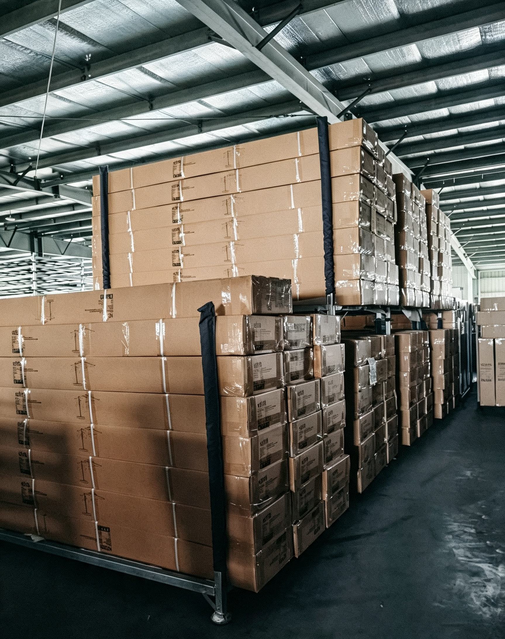Outdoor product packaging and warehouse area
