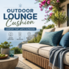 Durable outdoor lounge cushion with water-resistant, UV-protected fabric for lasting patio comfort.