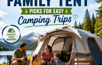 Family tent with spacious, weather-ready design for easy camping trips