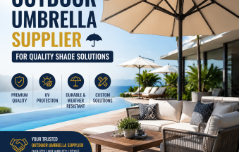 Outdoor umbrellas providing premium UV protection and durable custom shade solutions